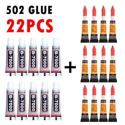 Super colle en diamant 22p B7000 502, haute qualité, bijoux en métal, forte adhérence, cuir écran tactile, bricolage réparation Cyanoacrylate 