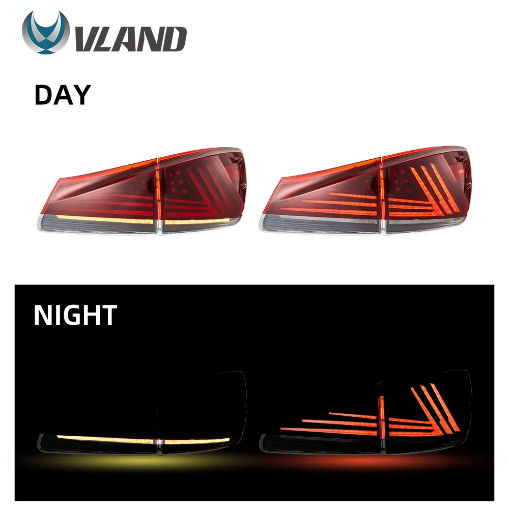 アクセサリー VLAND LED Tail Lights VLAND Pair Led Tail Lights For Lexus IS250 IS350 ISF 2006-2013