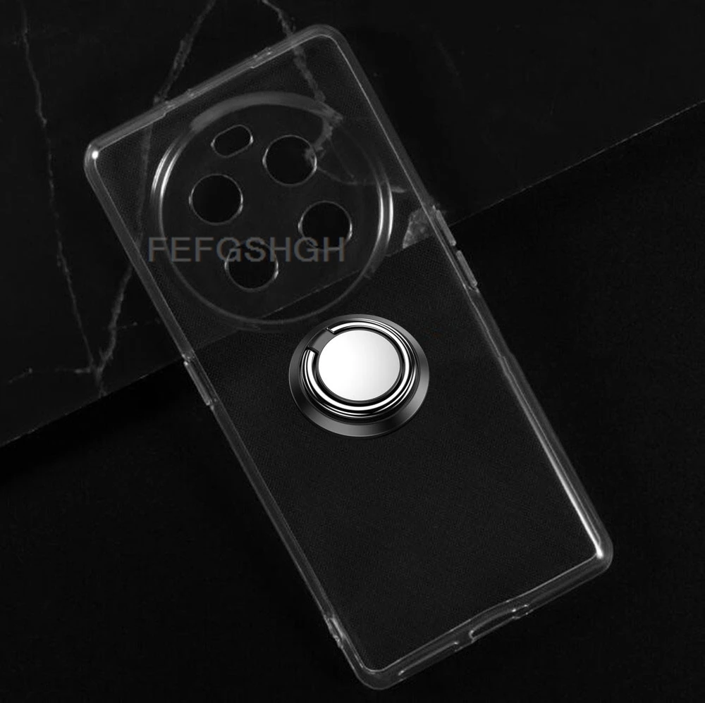 Premium 6.67” Back Ring Holder TPU Soft Silicone Phone Case, Enhanced Grip & Protection