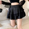 Y2K Sweet Solid Women Mini Skirt Summer High Waist Lace Patchwork Ladies Ball Gown Fashion All Match Ruffles Female Skirt 4