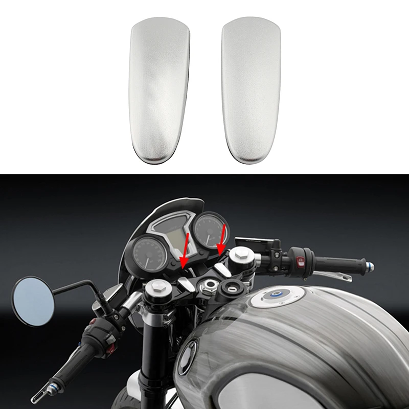 

1 Pair Motorcycle Handlebar Caps Case Shell Trim For BMW R nineT 2014 2015-2019 Motorbike Handlebar Triple Clamp Hole Cover Set