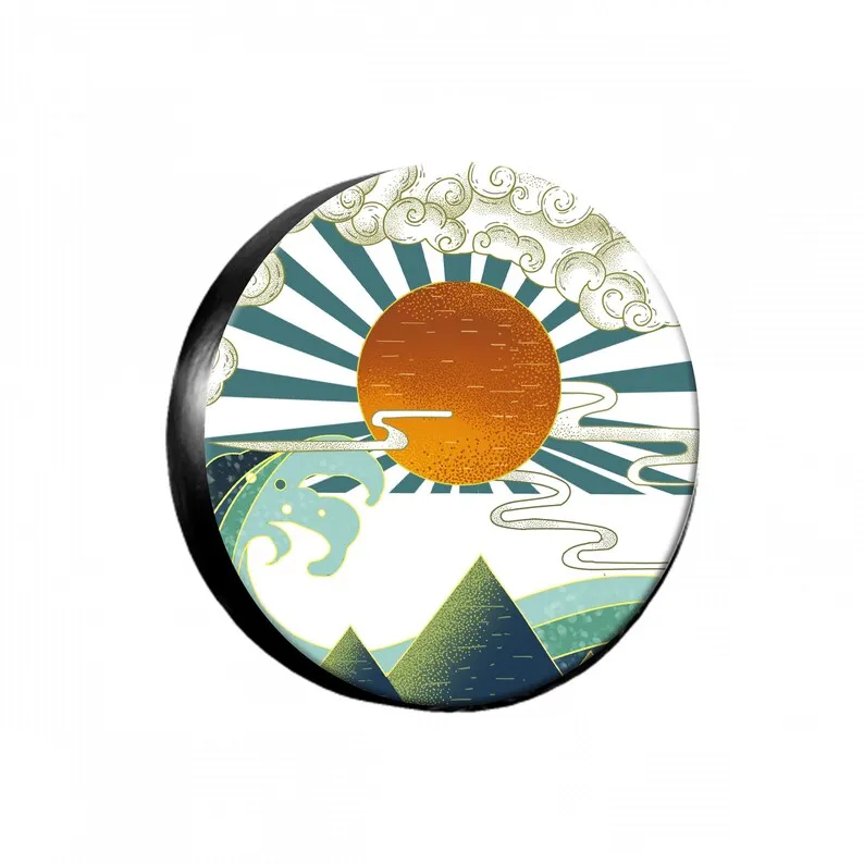 

Чехол для шин Sunrise Ocean, украшение для автомобиля, чехол для шины для автомобиля Suv Rv, персонализированный Чехол для запасной шины, подарок для любителей автомобиля