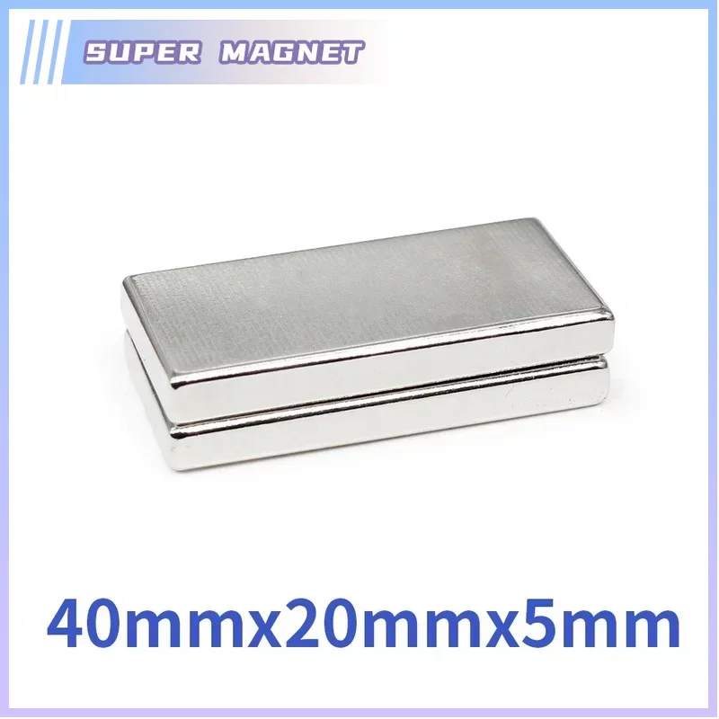 

1/2/5/10/15PCS 40x20x5mm Quadrate Rare Earth Neodymium Magnet N35 Block Strong Powerful Magnets 40x20x5 Permanent Magnet 40*20*5