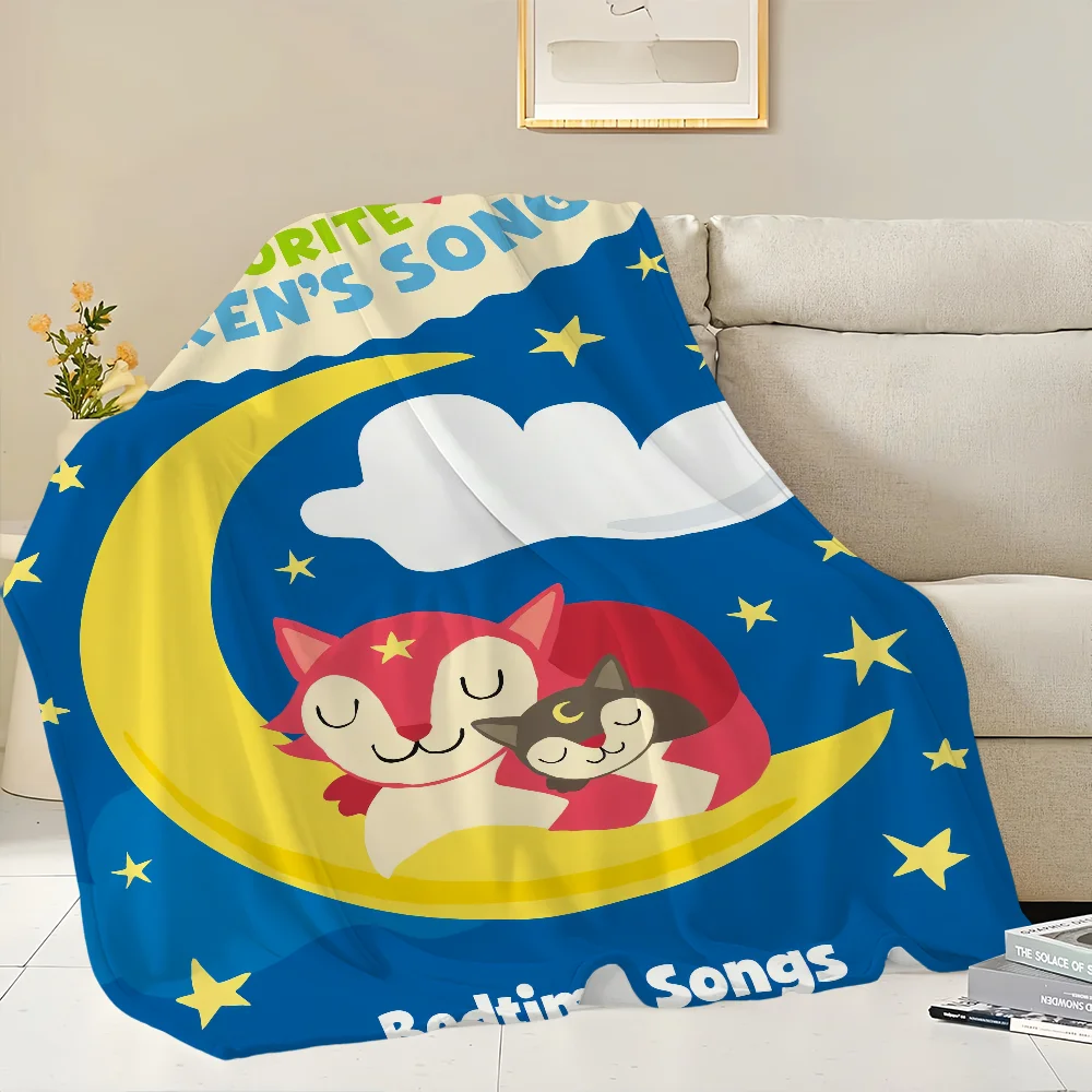 cute Skin friendly comfort lullabies warm soft plush spanish blanket suitable sofa Bedtime Tonie living Song room office bedroom 4