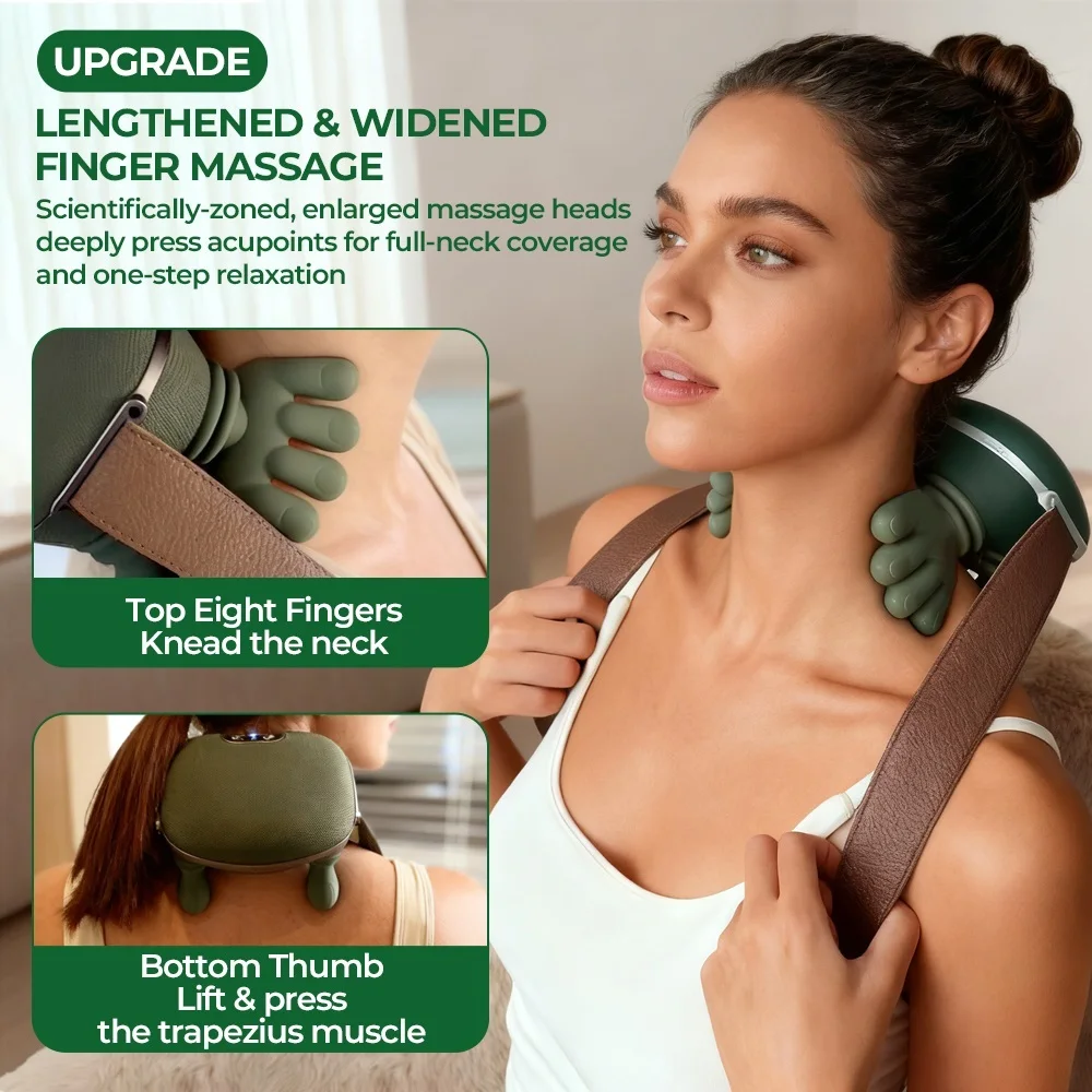 Electric Shoulder Bionic Finger Neck Shoulder Massager Neck Cervical Massager Wireless Shawl Relaxing Device Tool