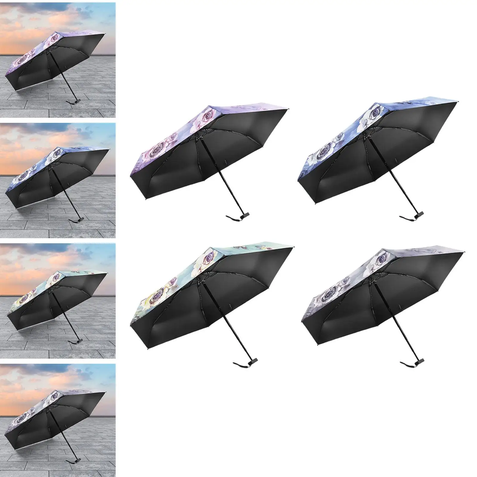 Rain Umbrella Pocket Umbrella Small Umbrella for Camping Outdoor Backpacking