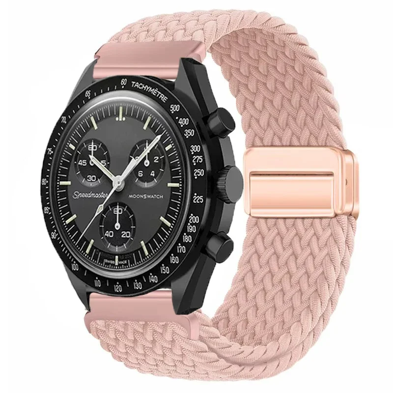 Universal Nylon Loop Strap - 22mm, Magnetic Weave Bracelet, 20mm Adjustable Band