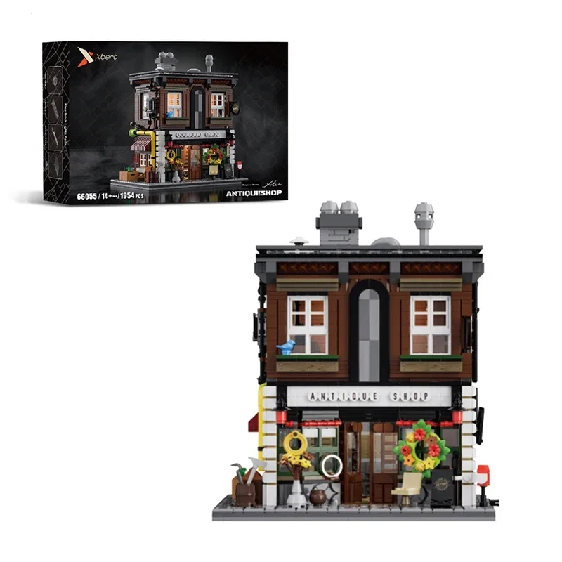 Tavern Antique Shop Building Blocks MOC City Street Scene Architectural Model Bricks Desktop Ornaments Kids Educational DIY Toys