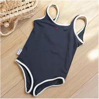 Girls Swimwear  Quick Dry Sun Protection Baby Strap Swimwears Girl Sleeveless Backless One Piece Swimsuit Bikinis 2