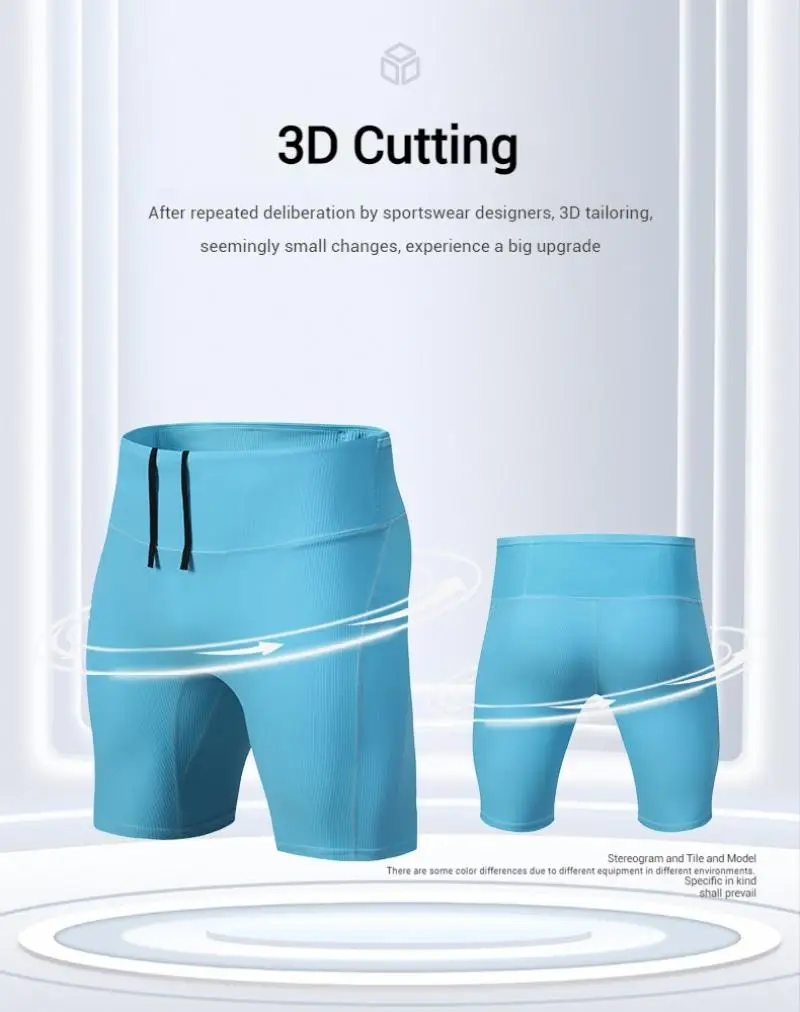 (S-2XL)Mens Quick Dry Compression Running Shorts High Waist Workout Bottoms with Mesh Back Multi-Pockets Fitness Traing Tights