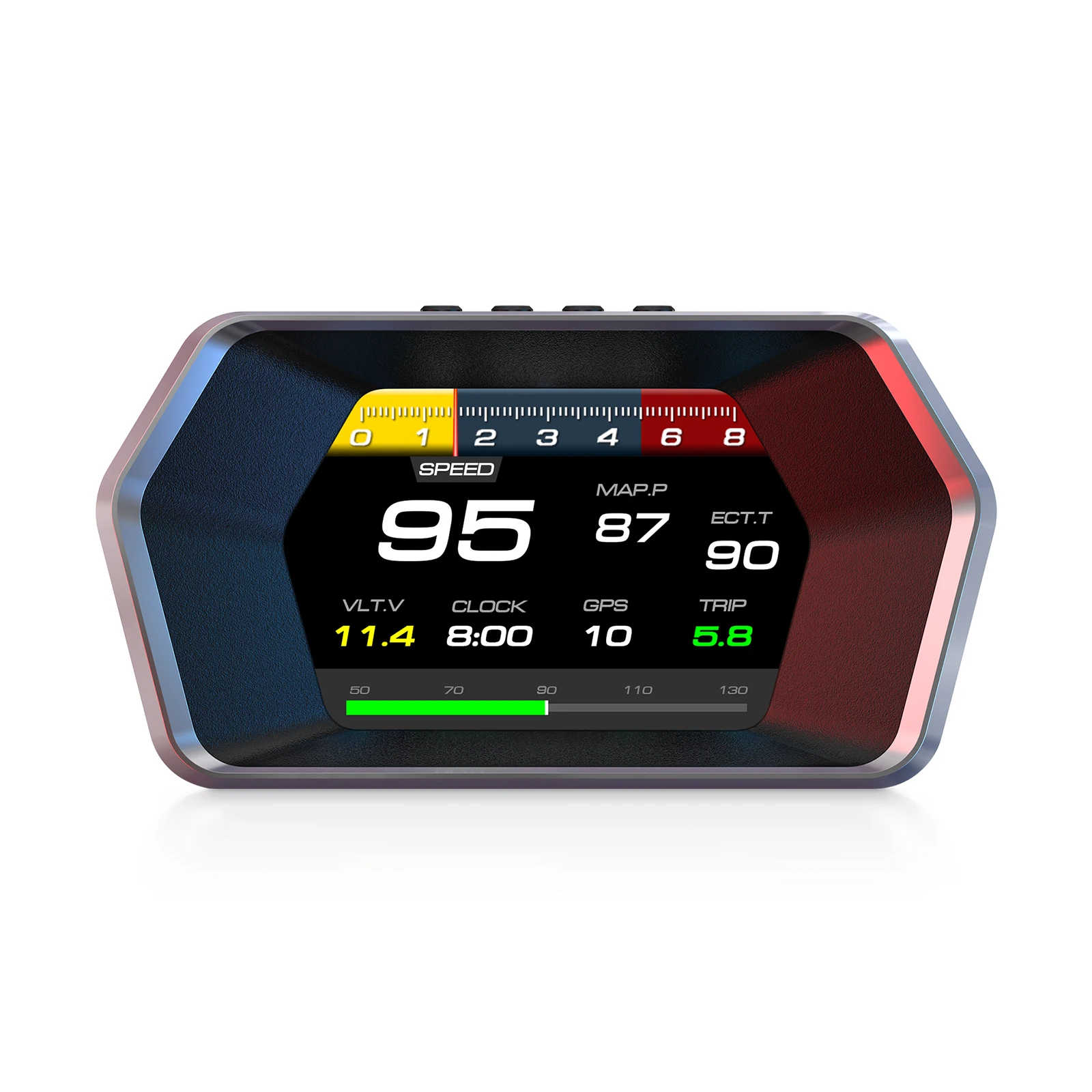   Ʈ ڵ ӵ Ÿڹ HUD ÷,  溸,   RPM  ÷, P17 OBD2 + GPS