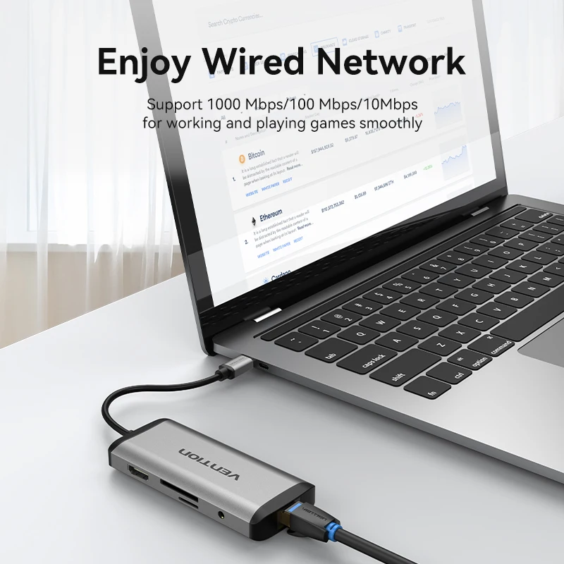 Vention USB C HUB Type C to USB 3.0 Dock Station USB C HDMI RJ45 4K for MacBook Pro Air Accessories Type C 3.1 Splitter USB HUB 6