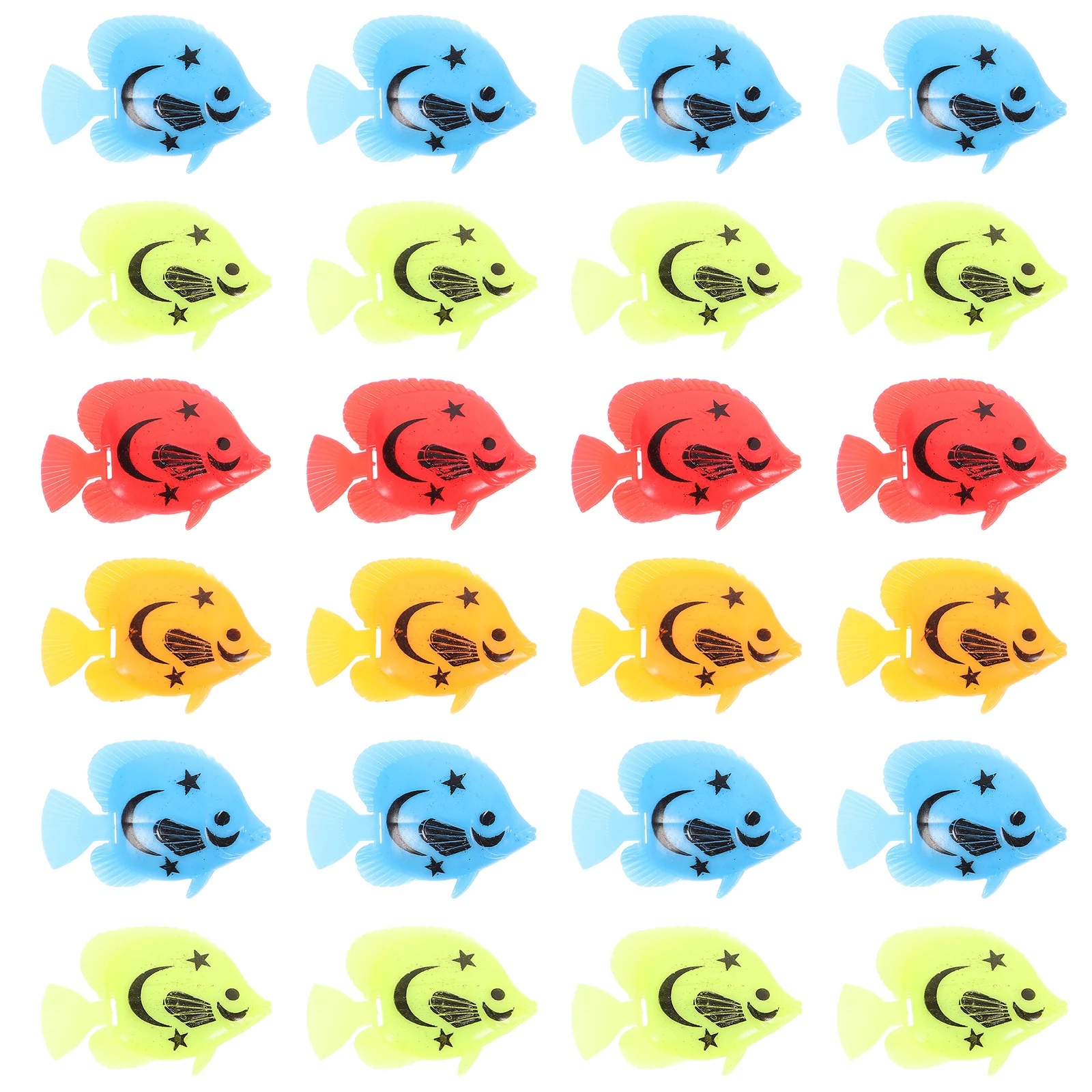 25pcs Creative Aquarium Fish Ornament Fish Tank Landscape Artificial Plastic Decor (Random Style)