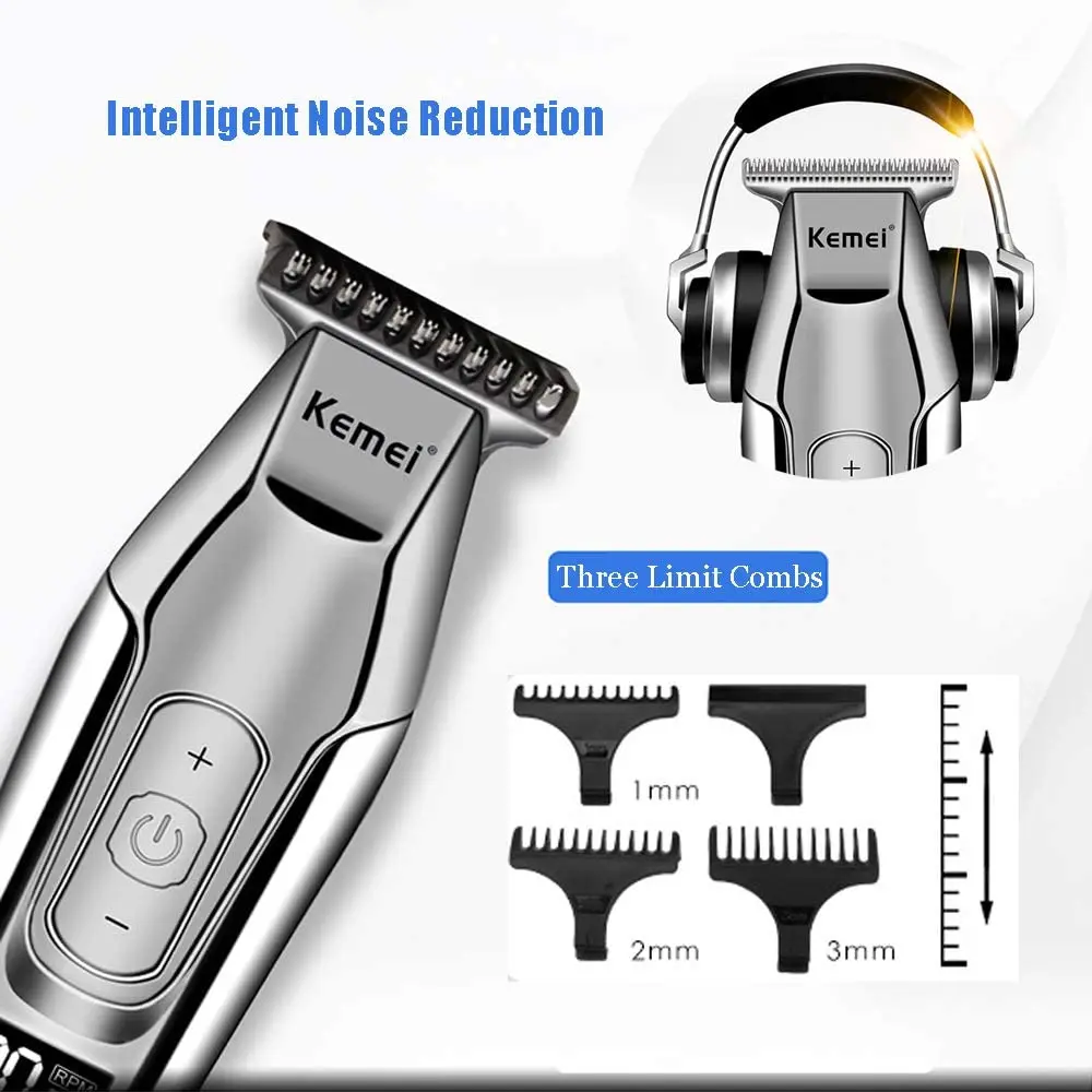 Kemei T blade Hair cutting machine, close to 0 mm haircut, Barber Hair clipper professional, Electric shaver for men 6