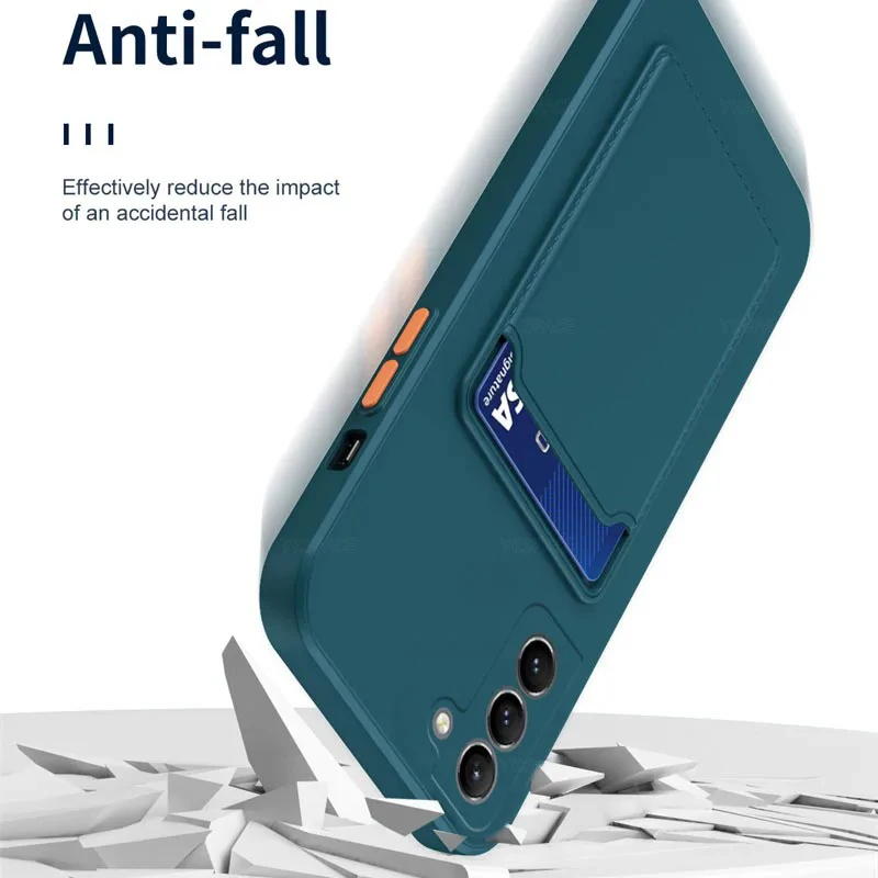 Silicone Card Holder Wallet Pocket Phone Case – Soft and Durable Protection Cover