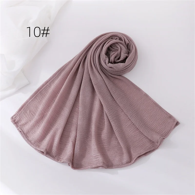 18 Farben, schlicht, weich, atmungsaktiv, dünn, Polyester, Hijabs, Damen, lang, muslimischer Schal, Schal, Turban, Kopfwickel, Lady Abaya, islamisch, 170 x 70 cm – Detail 20