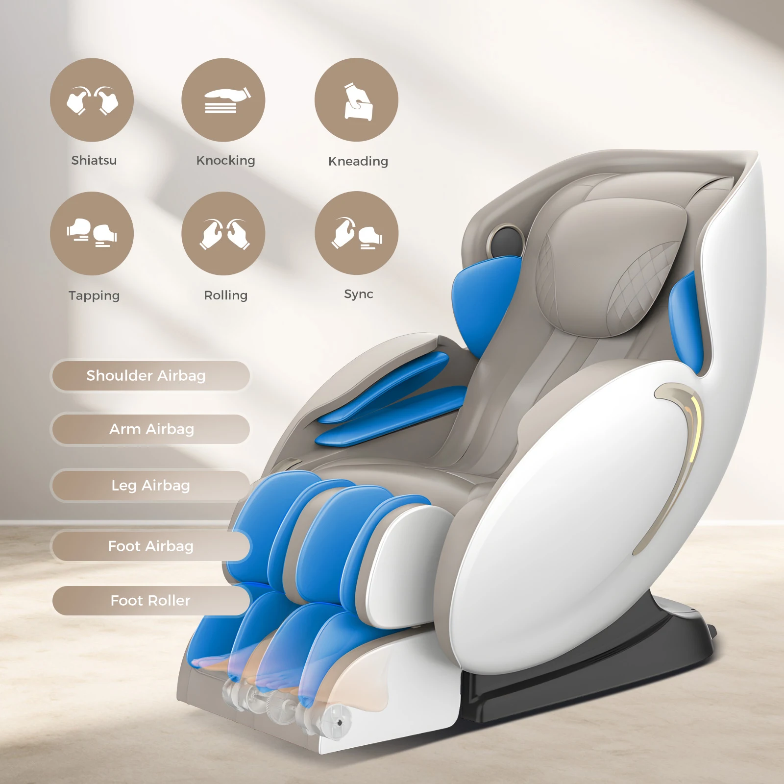 2 Year Warranty 4D SL Airbag Zero Gravity full body Massage Chair Home 3D Office Foot Roller Shiatsu Office Chair Massage Sofa 4