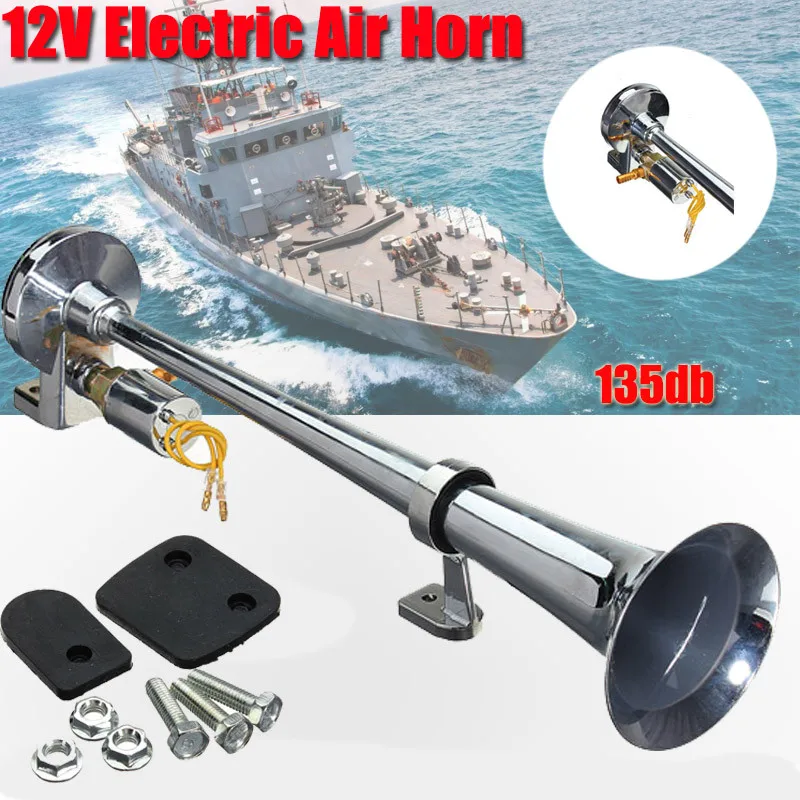 18inch 139db Loud Car Air Horn 12v 24v Single Trumpet Compressor Bocina