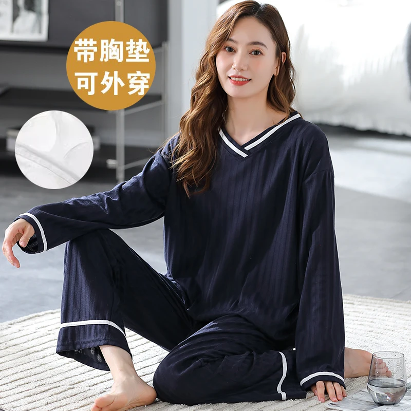 

2024 Women pajamas high quality Tracksuit Long Sleeve Two Piece Set Sweatshirt Fashion Top Casual Pocket Trousers Ladies Suit