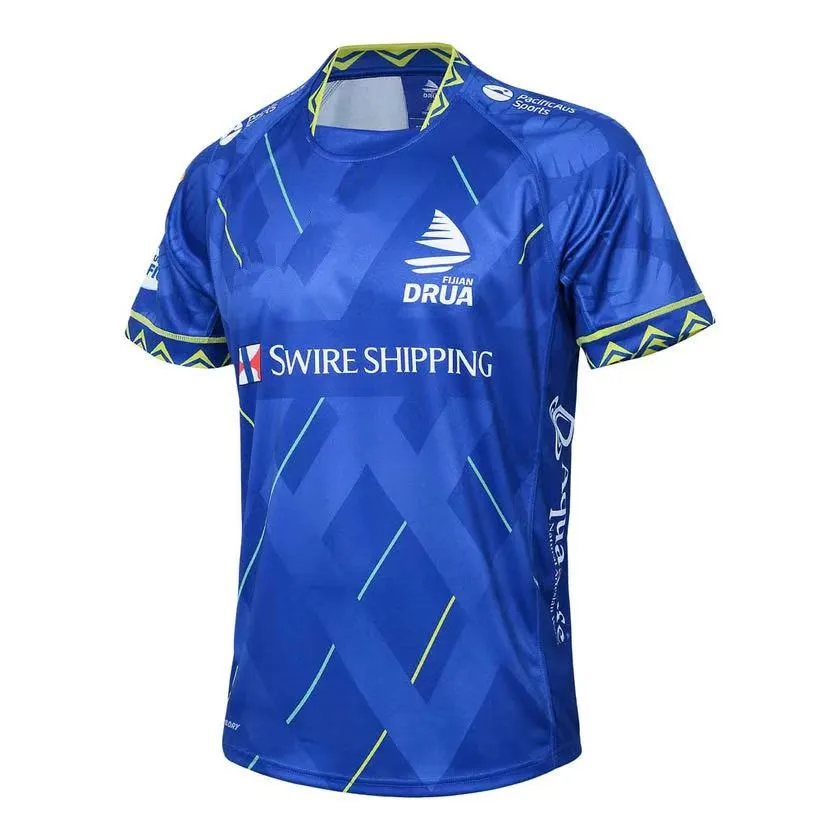 Fiji Drua HOME RUGBY JERSEY / Fiji Drua MEN'S TRAINING SHIRT SINGLET SHORTS Size:S-5XL rugby jersey