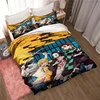 Demon Slayer, Anime Cartoon Gift King Twin Double Child Bedding Set Mircofiber or Polyester Duvet Cover Set Cover Bed Cover with 3
