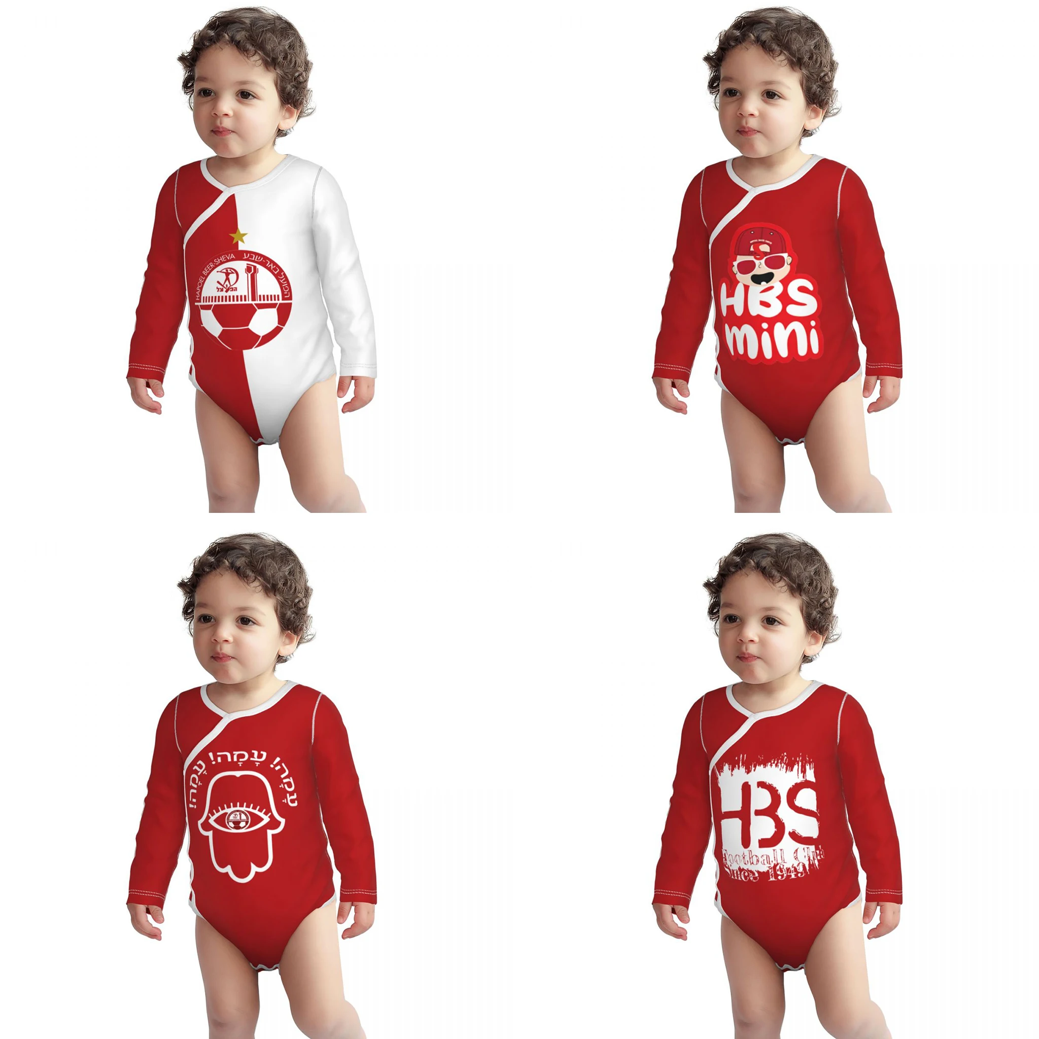 

Hapoel Beer Sheva Baby Bodysuit Unisex Cotton Newborn Onesie Boy Girl Undershirt Outfit Long - Sleeve Baby Romper