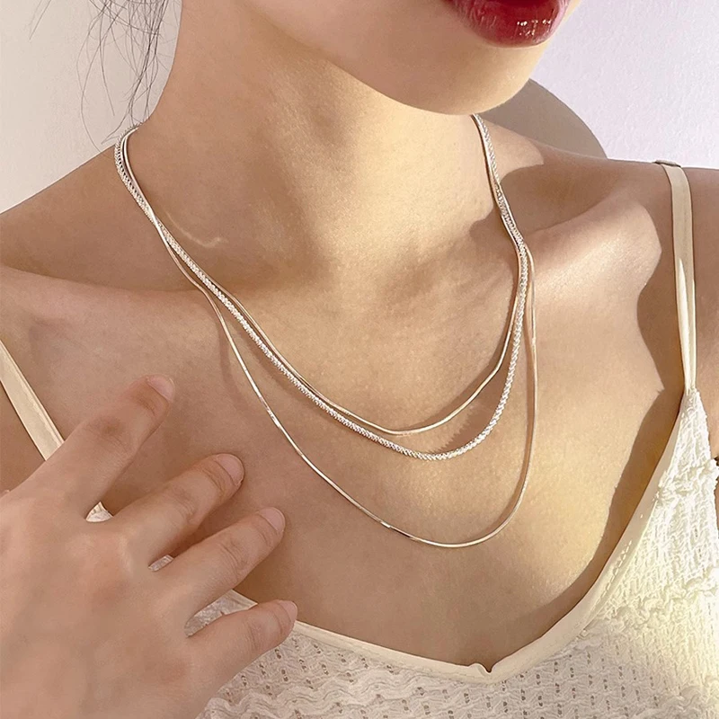 HCMA Collana Girocollo in Argento Sterling 925 con Cerchio per Donna Collana di Gioielli delicati Accessori minimalisti Regalo
