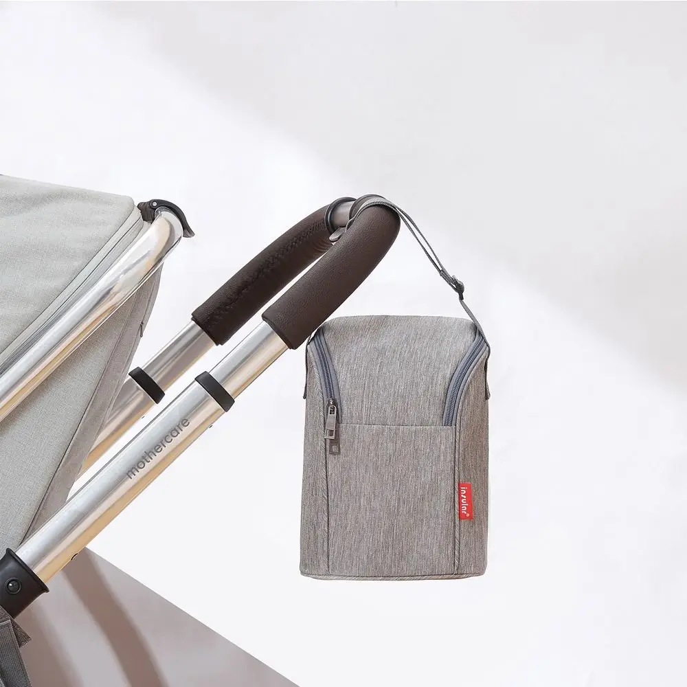 Water-proof Leak-proof Heat Insulation Zipper Stroller Hanging Bag Baby Food Bag Feeding Bottle Bag Breast-milk Storage Bag