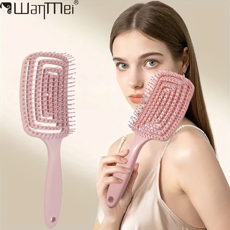 WANMEI Volumizing Detangling Hair Massage comb with Hollowed-Out Design...