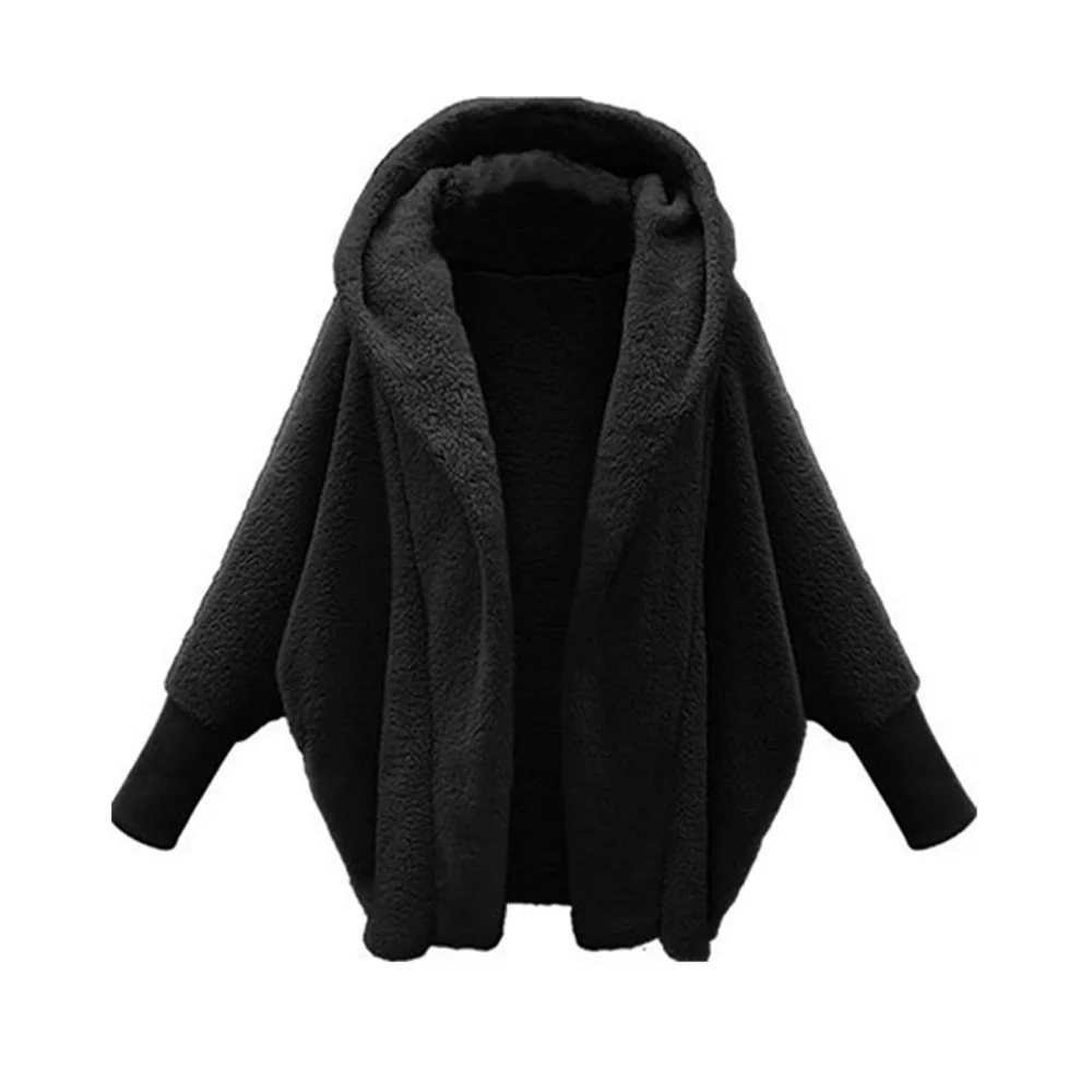 Autumn Winter Coat Women Warm Teddy Bear Coat Wool Jacket Female Plush Coat Hooded Jacket New Women's Coats Solid Color Jacket