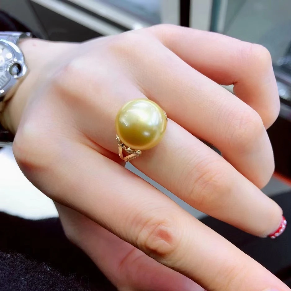 Luxury G18k Gold Chunky Engagement Ring 1314mm Big Philippine Natural