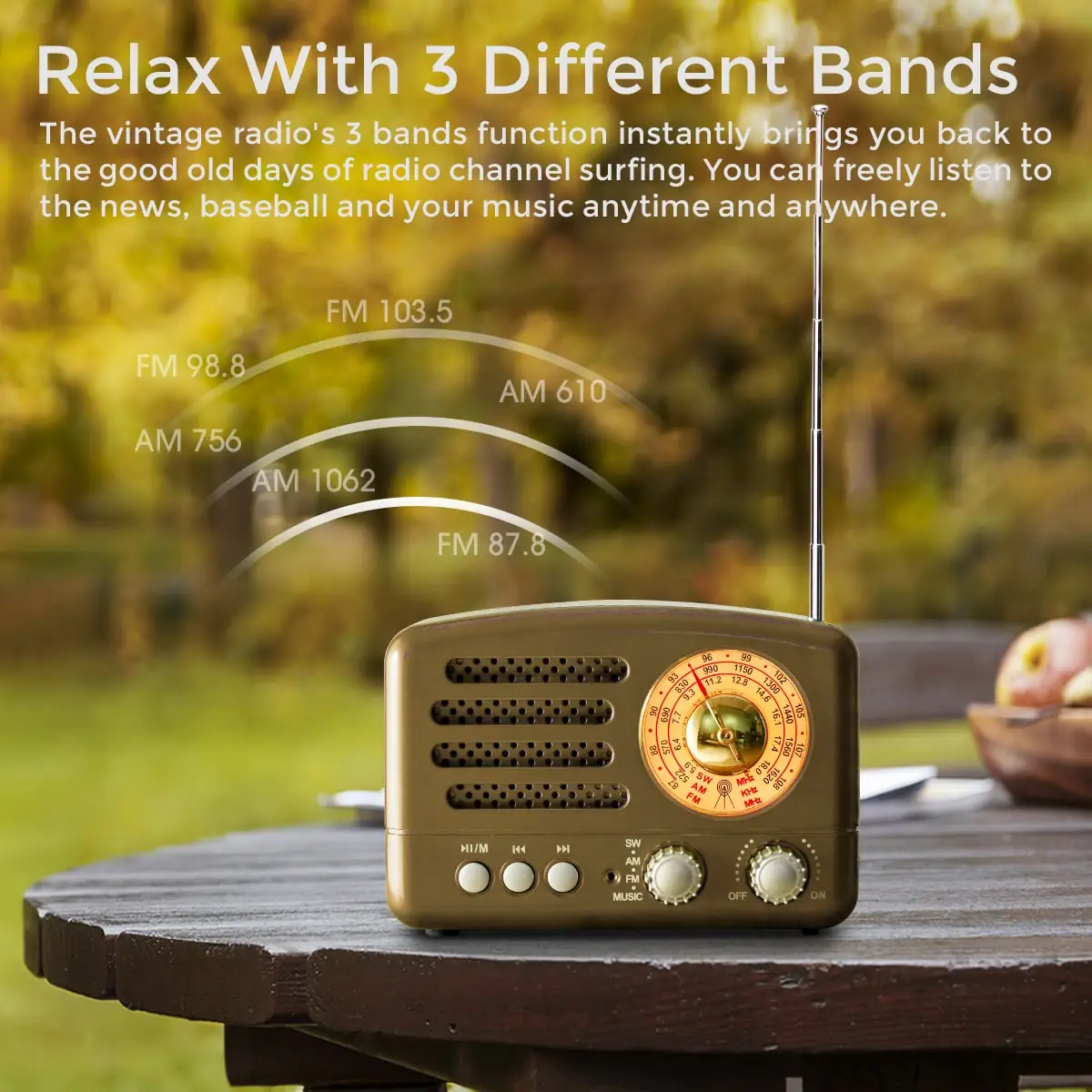 PRUNUS Portable Wooden Mini Radios Retro Radio FM altavoz Bluetooth 5.0  speaker AUX Cable Play desktop Radio wireless Vintage - AliExpress