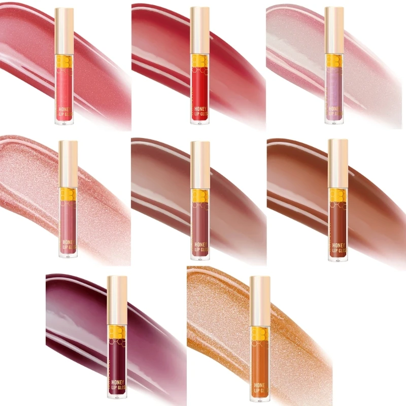 

Hydrating Lip Gloss Plumping Lip Polish Honey Lip Glaze Long Lasting Lip Stain Mirror Pearlescent Lip Gloss Non-Drying
