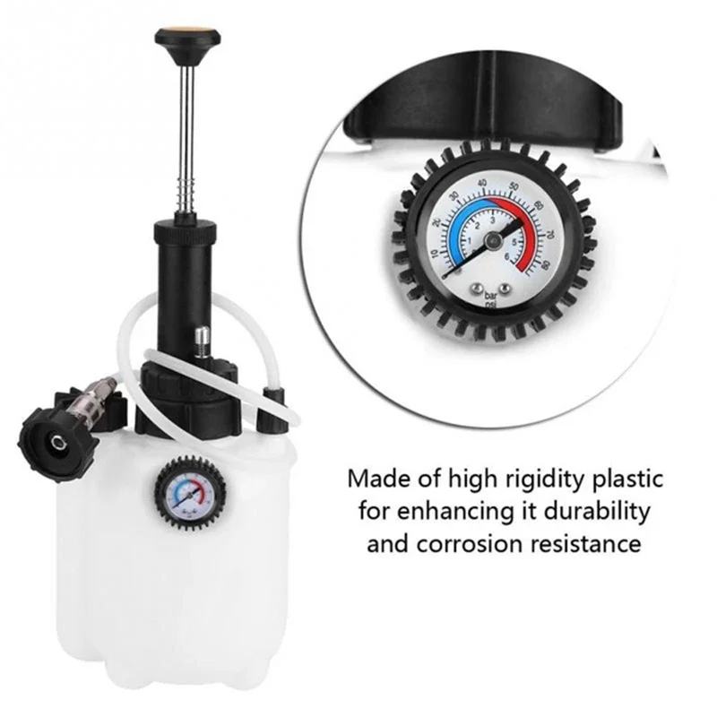 3L Manual Brake Oil Fluid filling Changer Bleeder w/ Waste Bottle Hydraulic Clutch Oil Pump Exchange Drained Replacement Tool
