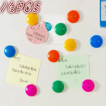 16Pcs/lot Fridge Magnets Whiteboard Sticker Colorful Circular Plastic Refrigerator Magnets Kids Gifts Home Decoration 2