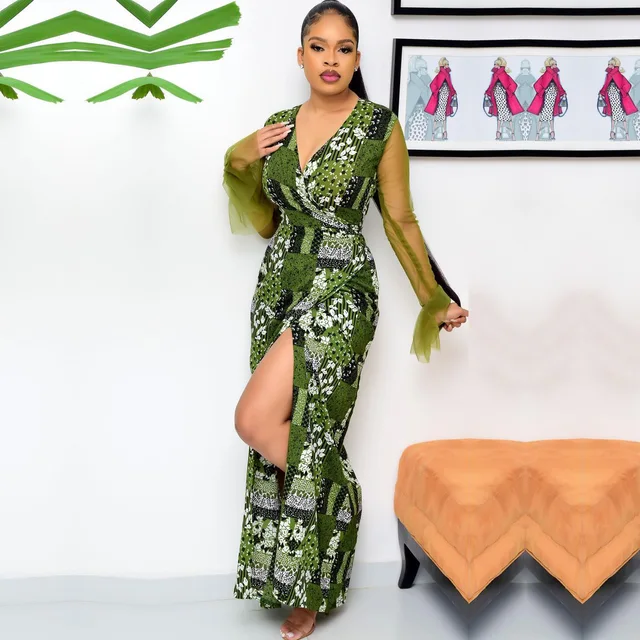 Temisan Wrap Print Dress - Image 2
