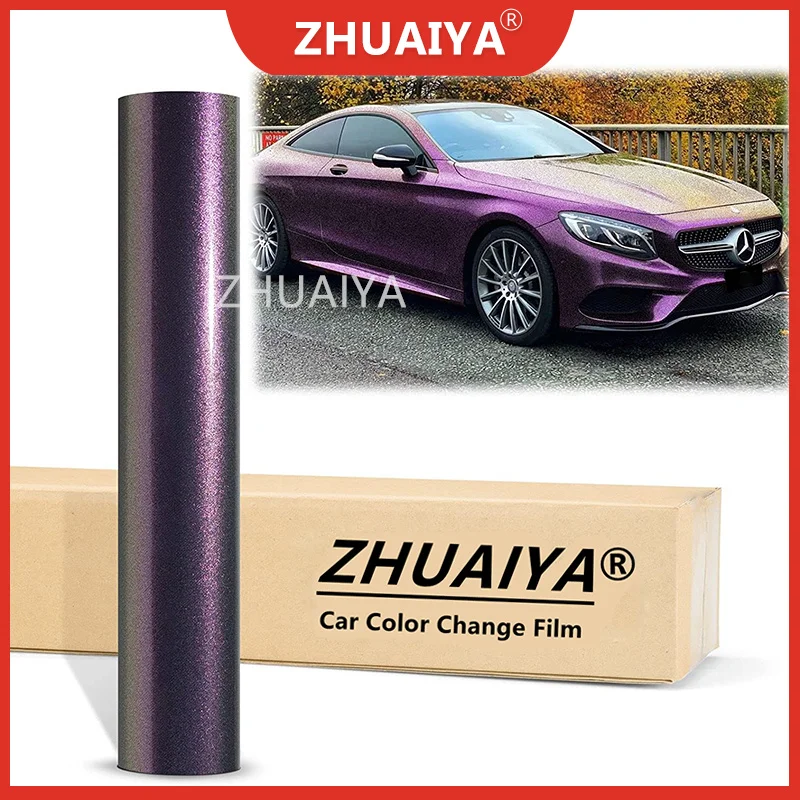 

Car Color Change Film (152cmx18m) Purple Bronze Galaxy Dust Gloss Metallic Change Color Car Auto Motorcycle Vinyl Wrap Film