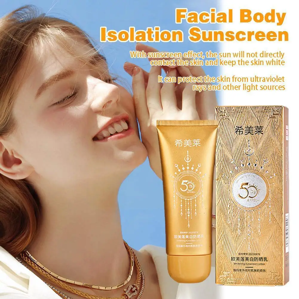 

50g Women Facial Body Isolation Sunscreen Moisturizing Cream Protection Facial Sunscreen Resistance Skin Refreshing UV Make C4N3