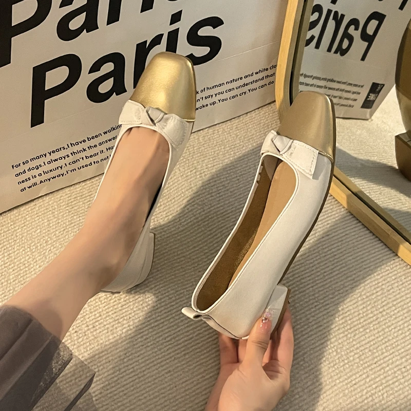 

Туфли женские с открытым носком, мягкие повседневные кроссовки с квадратным носком, с бантом, на низком каблуке, универсальные, лето 2023