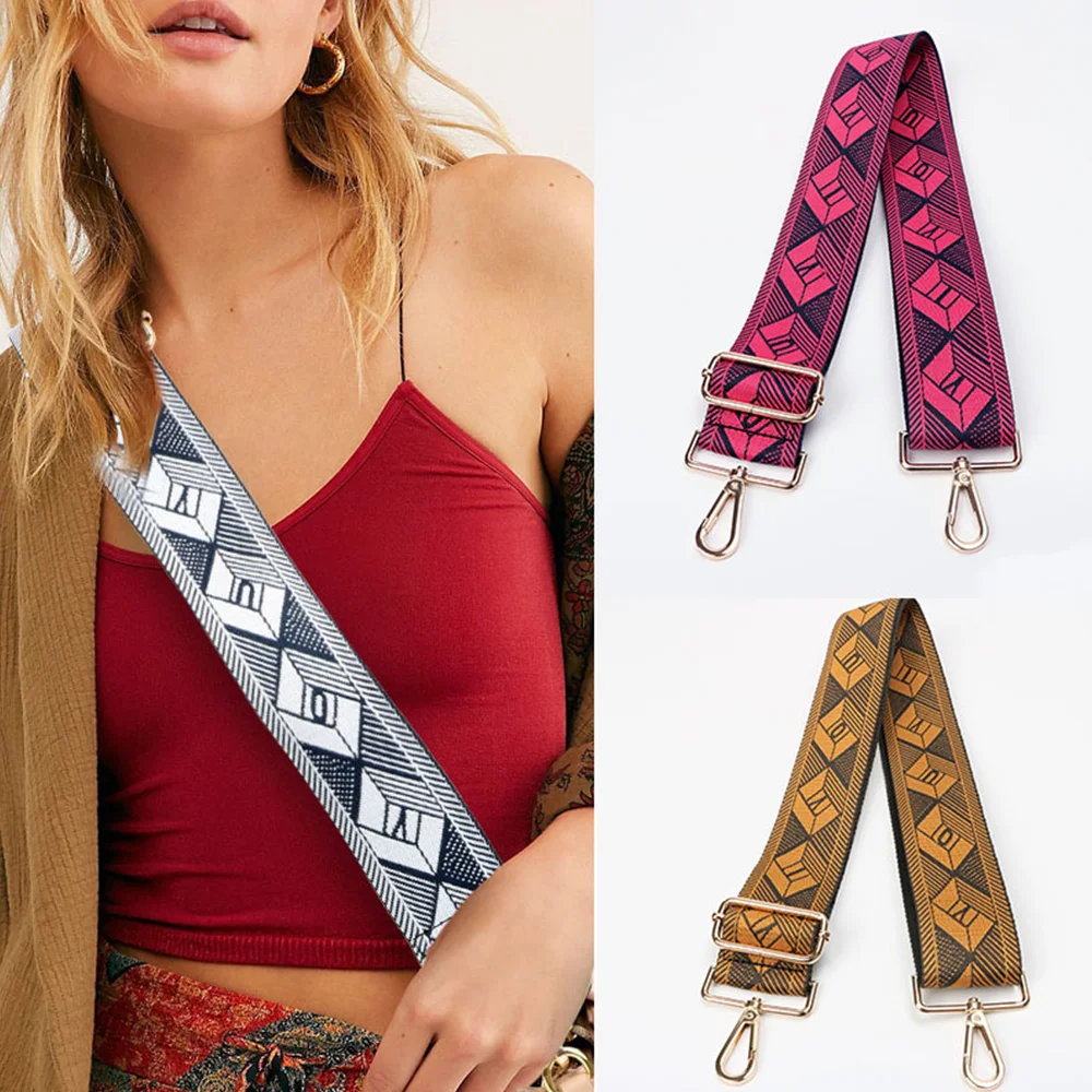 

Widened Shoulder Strap Accessories For Single Shoulder Crossbody Canvas Ethnic Style Diagonal Strap For Women's Adjustable Backp