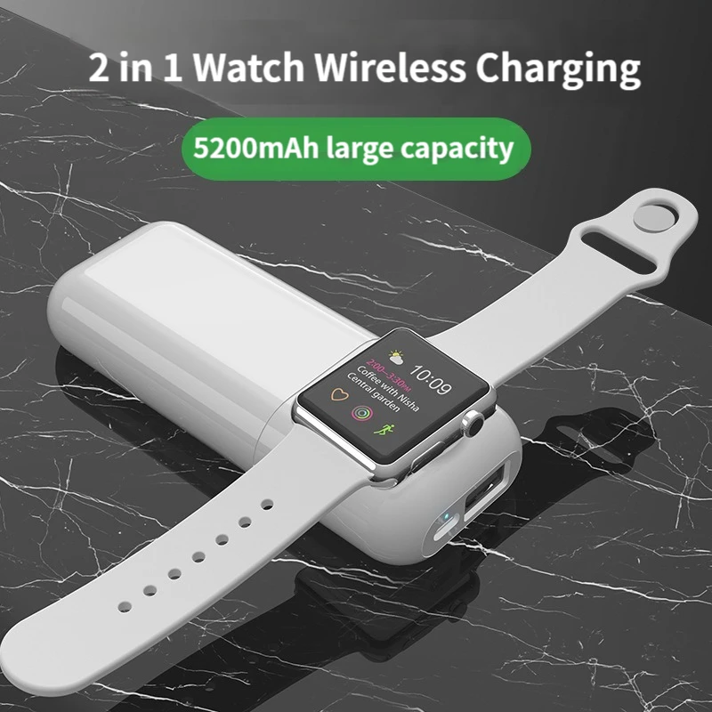 

Mini Power Bank 5000mAh Portable External Auxiliary Battery For Apple Watch 7 8 Se Ultra iPhone 14 13 12 Samsung S22 S23 Xiaomi