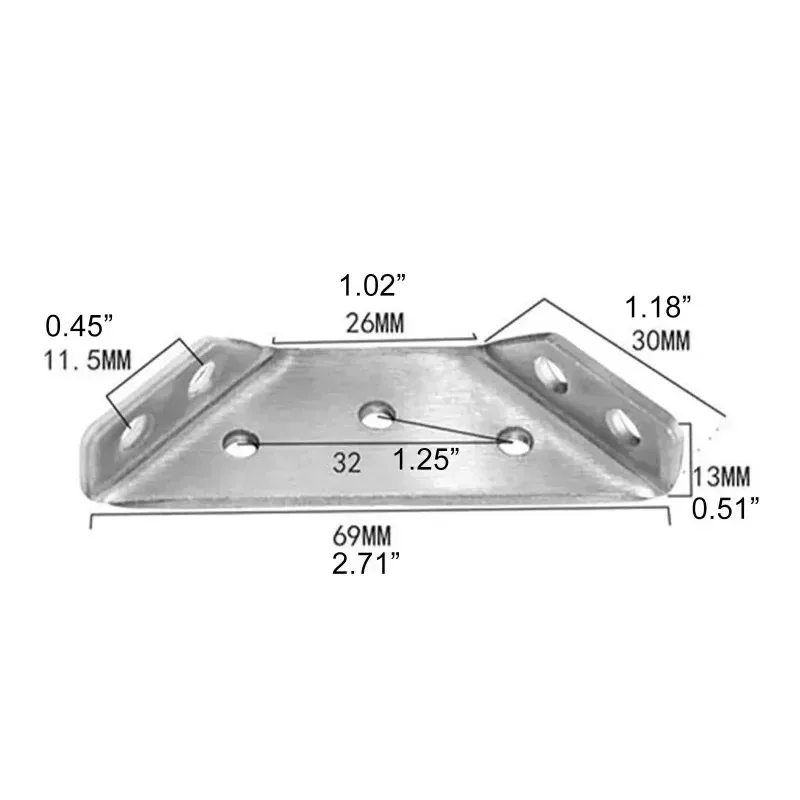 1/2/4PCS Universal stainless steel furniture corner connector