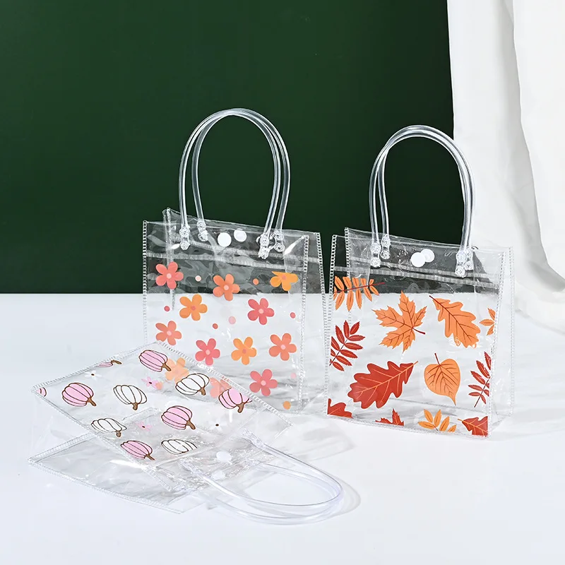 PVC Handbag Transparent Gift Packaging Bag Wedding Candy Bag Girl Heart Mini Pouch Stylish Heart-Shaped Plastic New