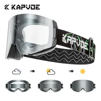 Kapvoe Blue Photochromic Snow Men Magnetic Snowboard Ski Glasses Set Anti-Fog UV400 Protection Women Ski Glasses Skiing Eyewear 2