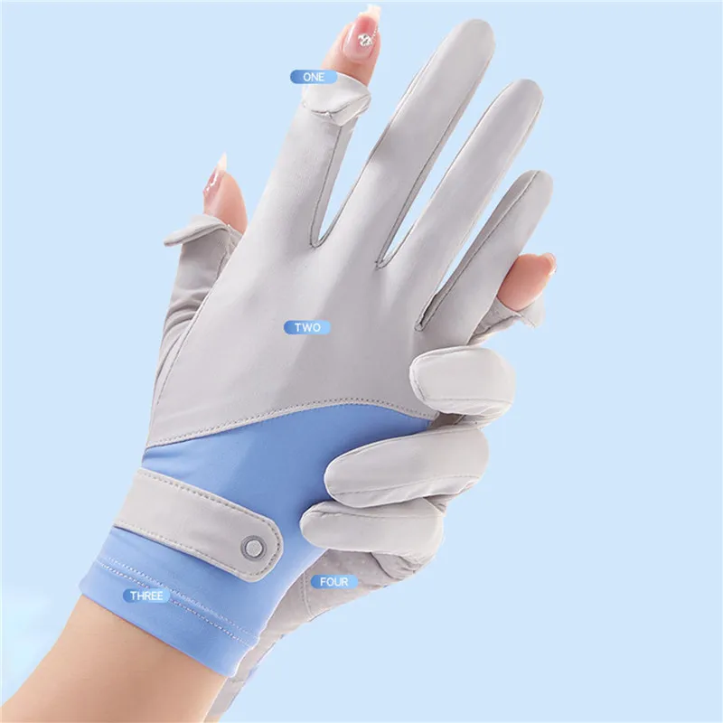 

Летние солнцезащитные перчатки из вискозы, перчатки для защиты от солнца, перчатки для защиты от УФ-лучей, дышащие Нескользящие перчатки для вождения