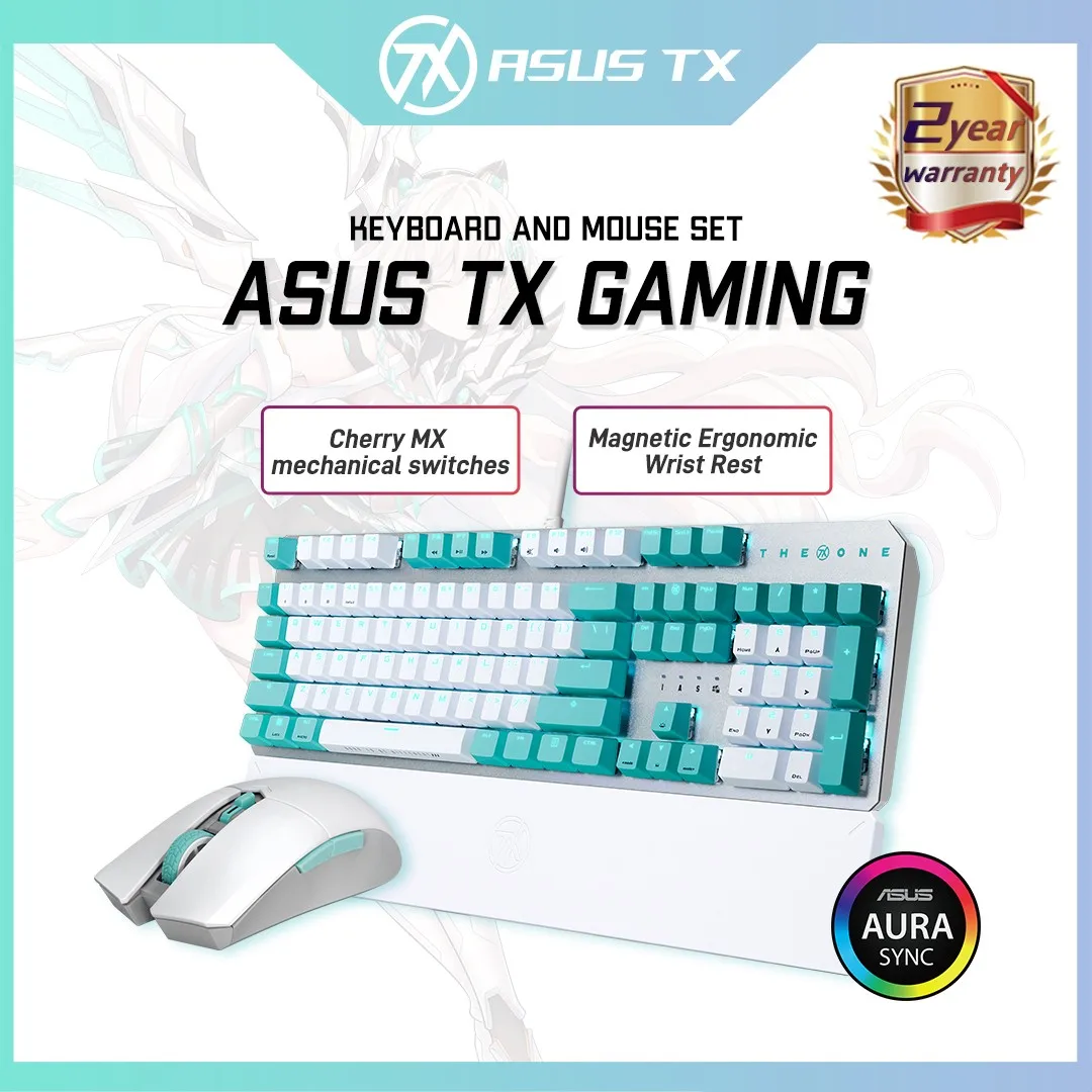 ASUSTXHighendMechanicalGameKeyboardandWirelessMouseSetFull