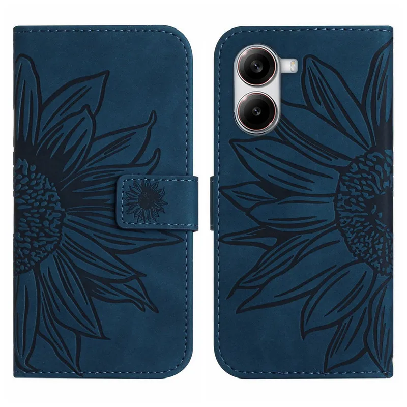 3D Embossed Leather Flip Wallet Case