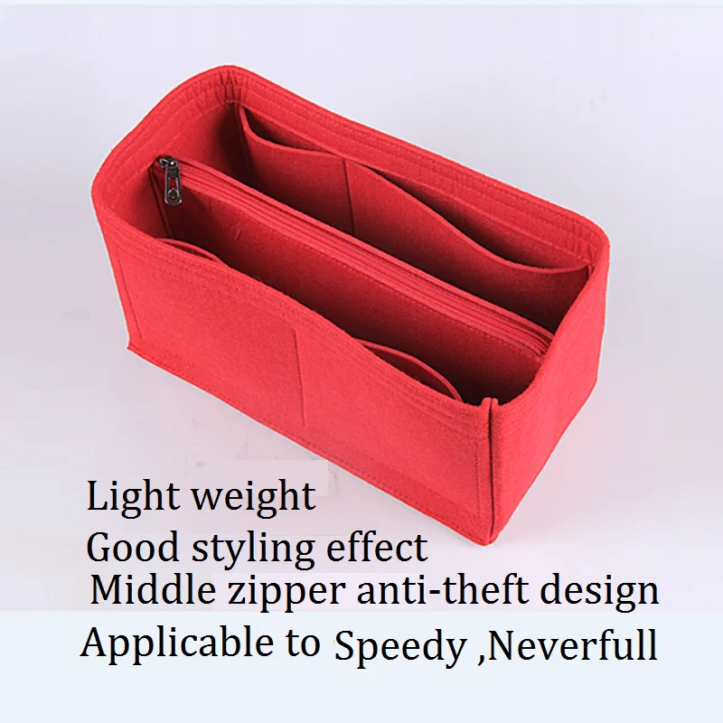 Fits LOW-WE PUZZLE Insert Bag Organizer Makeup Handbag Organizer Portable Cosmetic Bag Women Luxury Designer