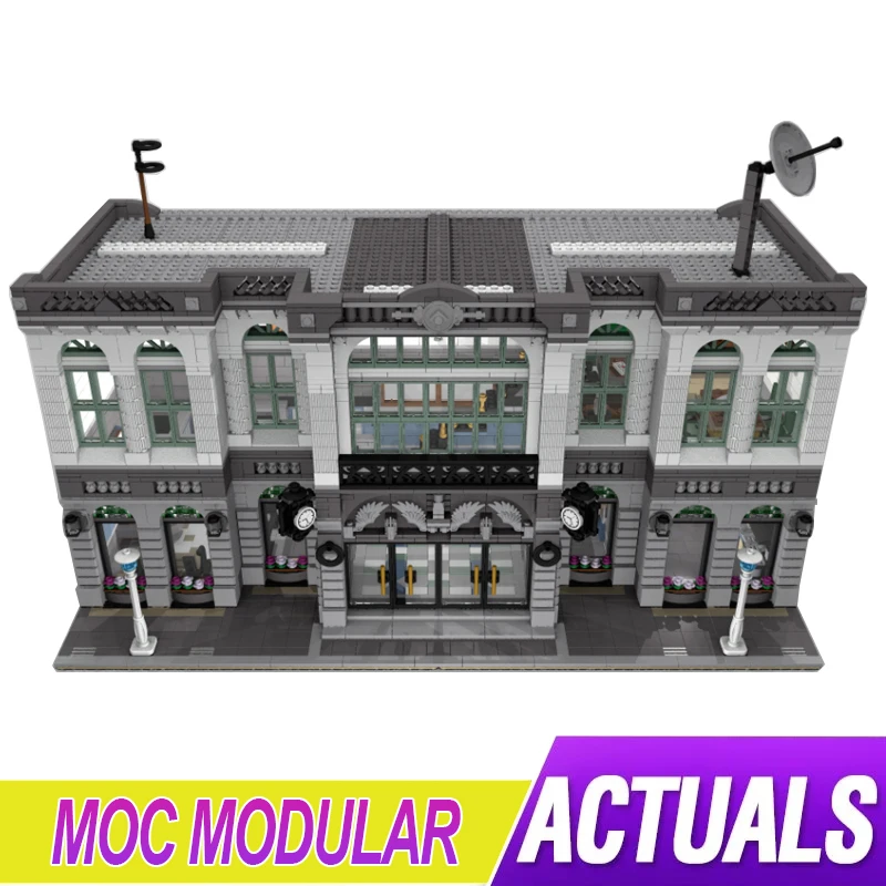 

New MOC BrickBank Downtown 4760pcs MOC Modular Building Blocks Bricks Educational Puzzle Toy Birthday Gifts