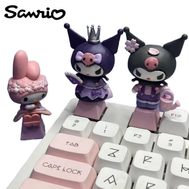 

New Kuromi My melody Sanrio anime cartoon cute keycap creative personality girl heart cross axis mechanical keyboard cap gift